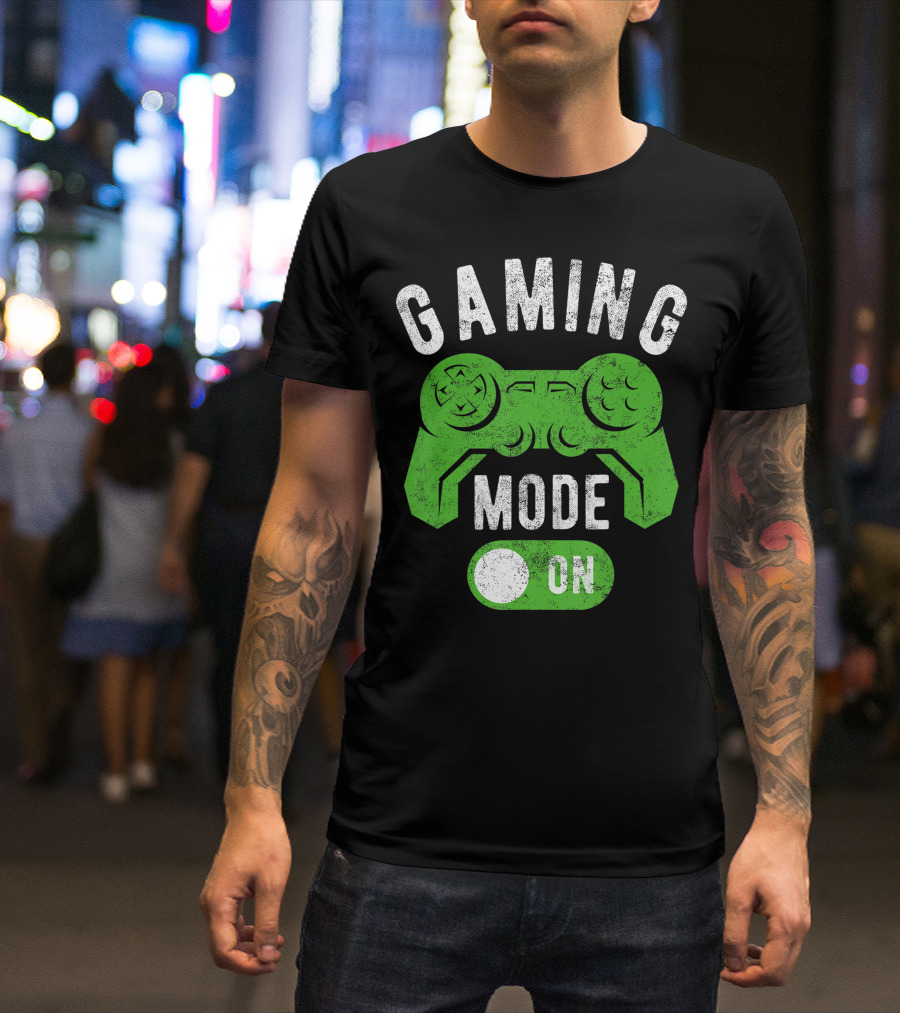 Gaming Mode On Gamer Life Cool Gamer Controller T-Shirt