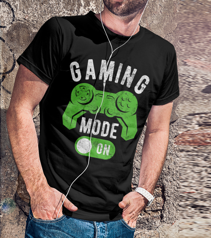 Gaming Mode On Gamer Life Cool Gamer Controller T-Shirt
