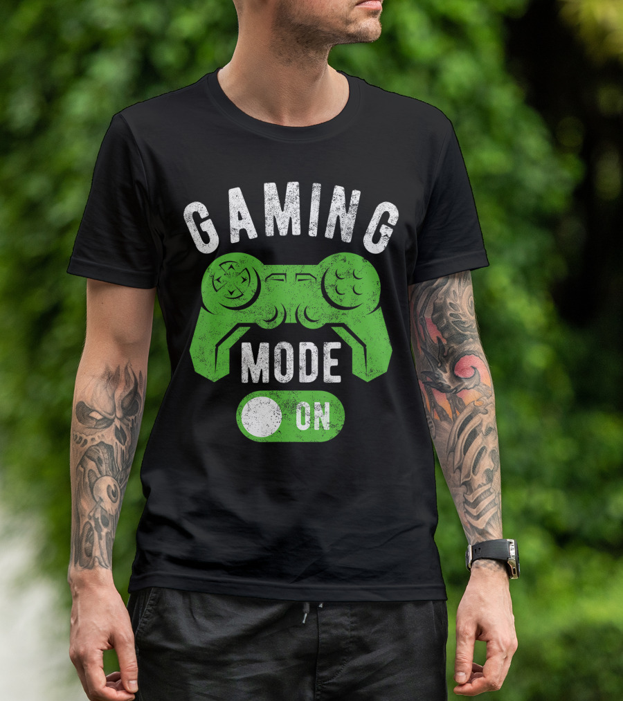 Gaming Mode On Gamer Life Cool Gamer Controller T-Shirt