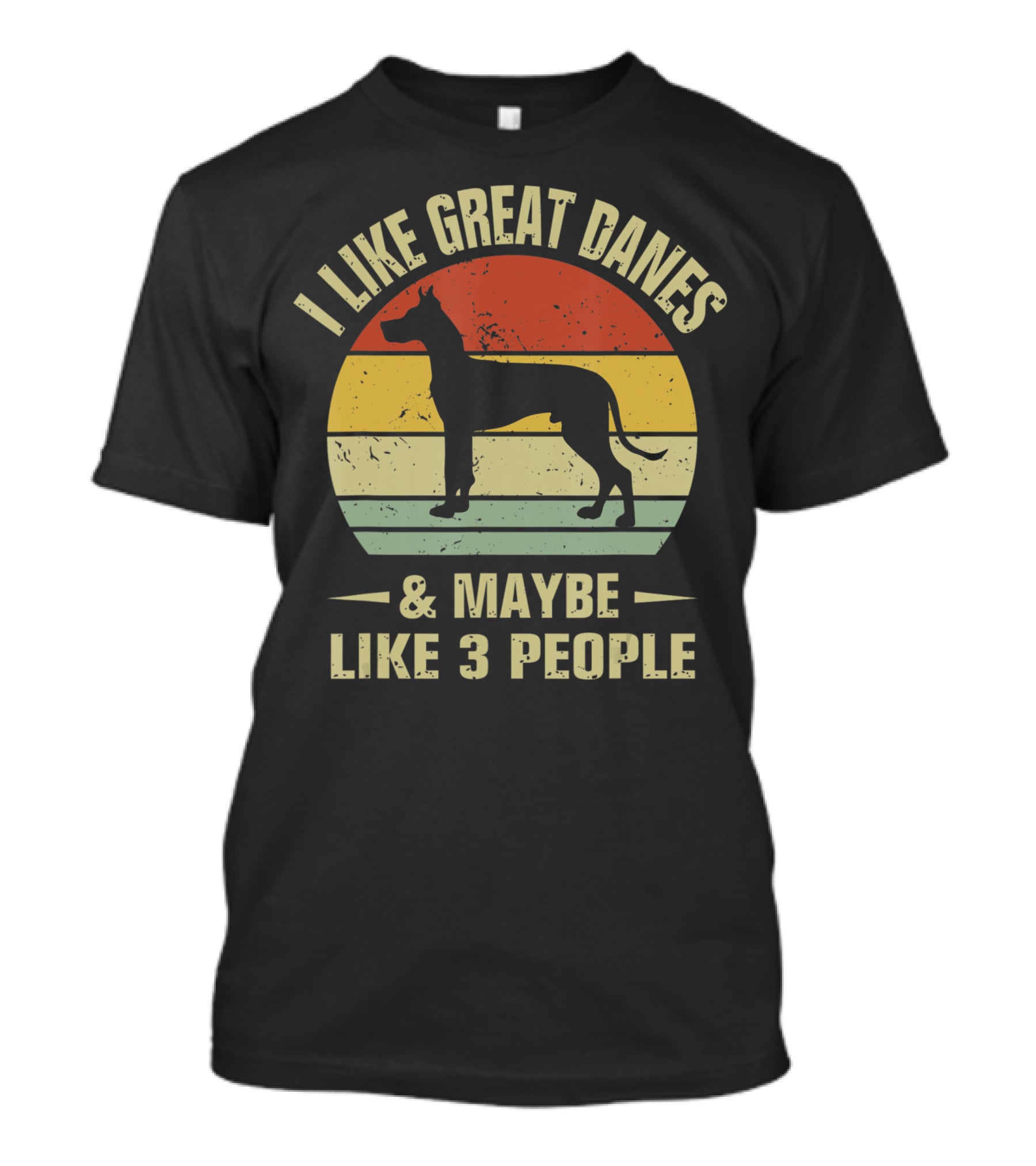 I Like Great Danes And Maybe Like 3 People Retro T-Shirt