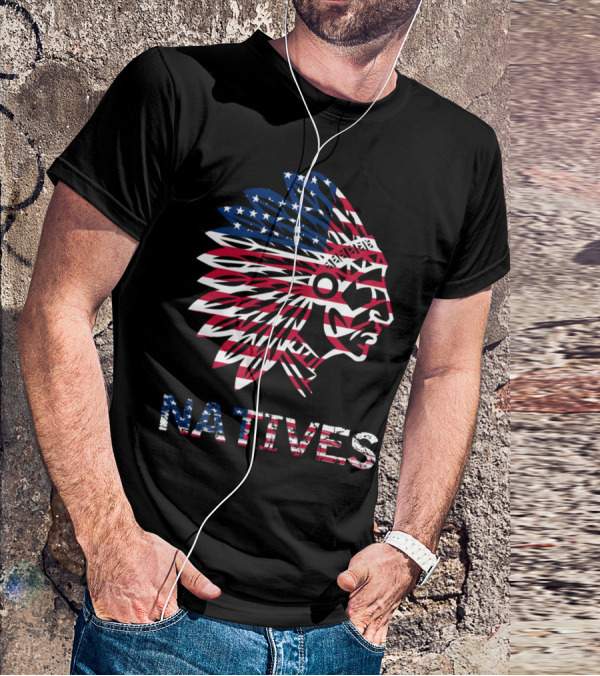 Native American Chief Natives USA Flag T-Shirt