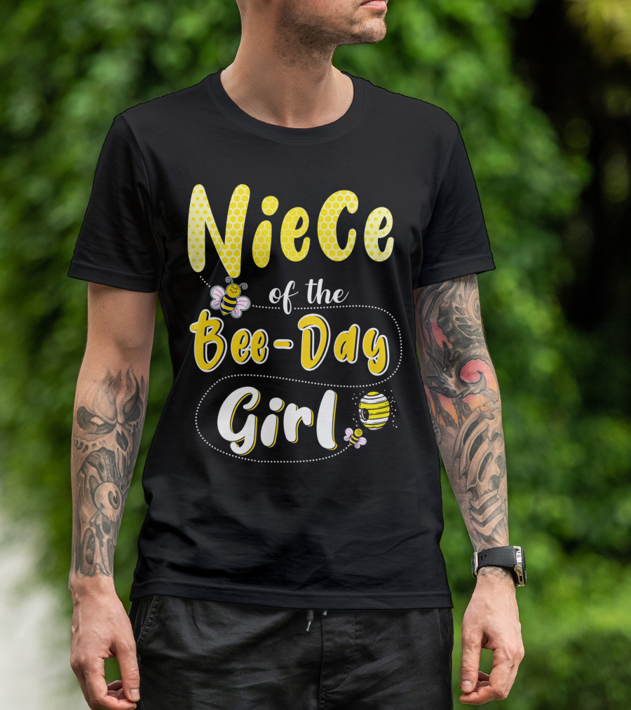Niece Of The Bee Day Girl Hive Party Birthday Matching T-Shirt