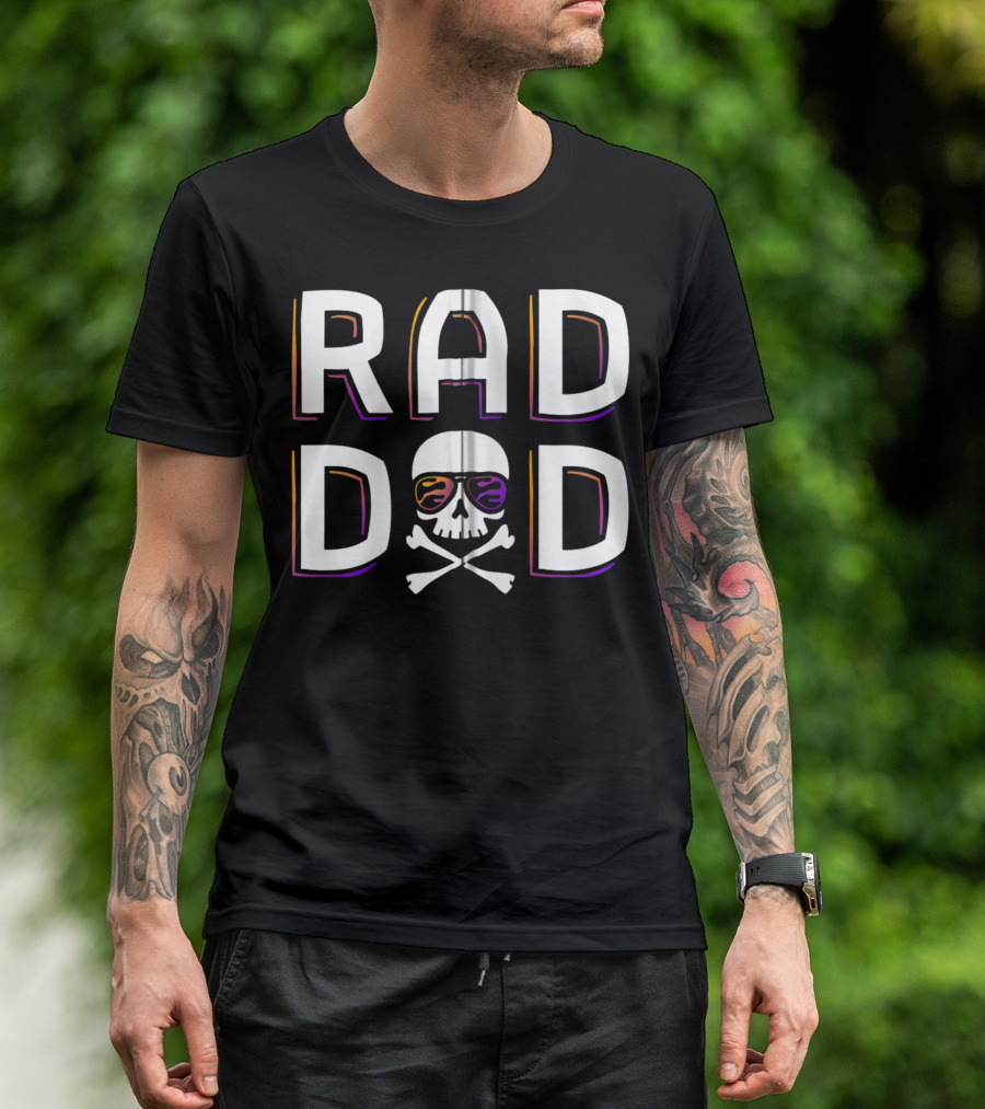 Ripple Junction Rad Dad Skull With Sunglasses T-Shirt
