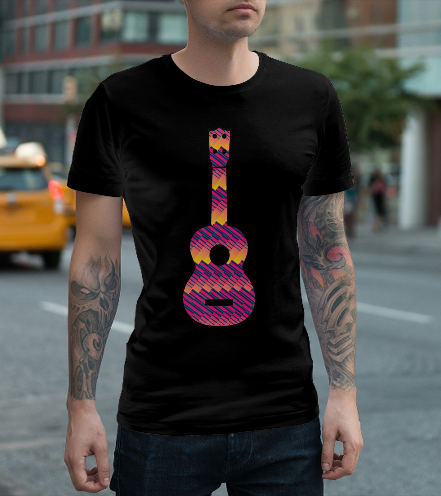 Tie Dye Sunset Guitar T-Shirt