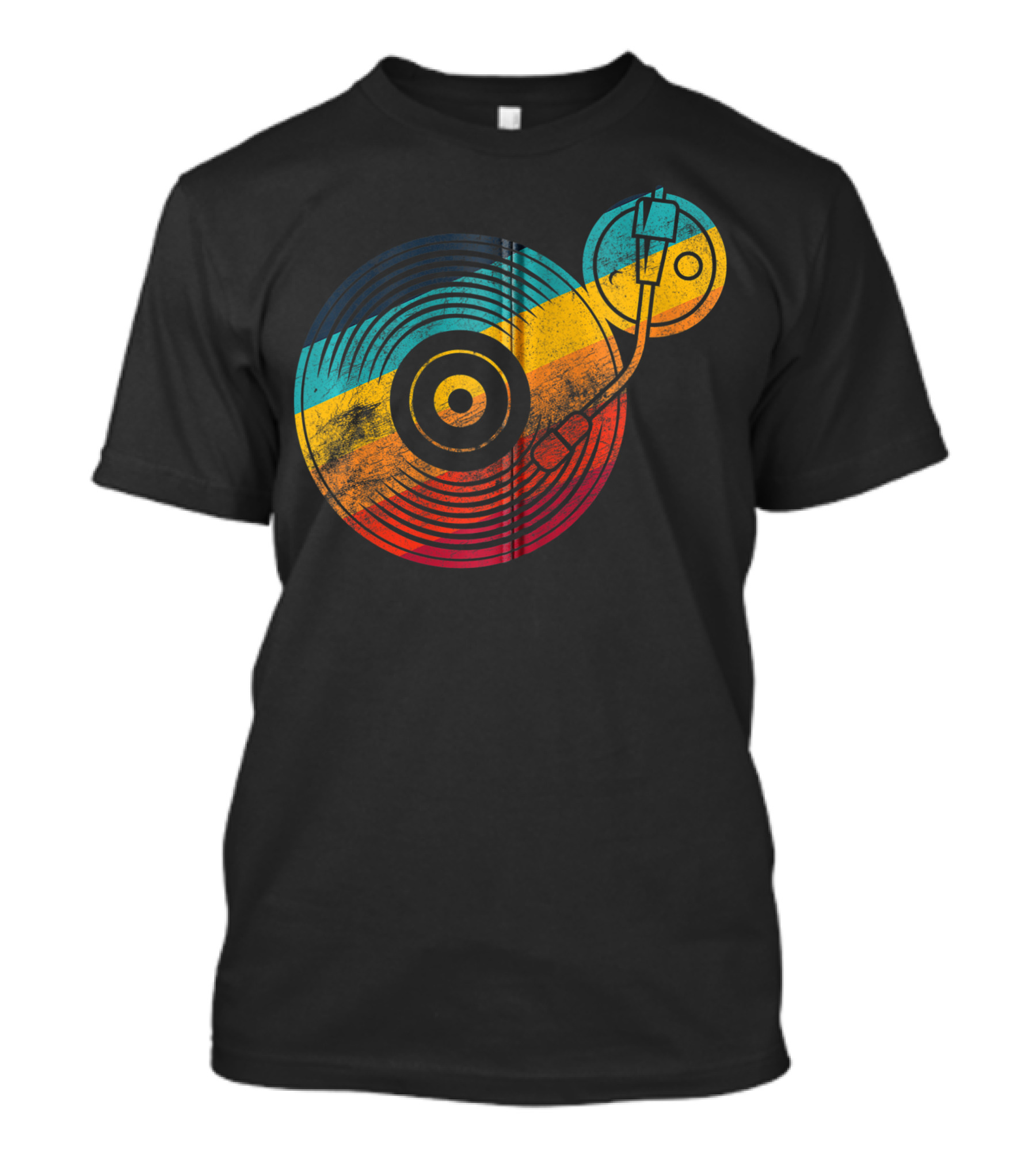 Vintage Vinyl Turntable DJ Musician LP Records T-Shirt