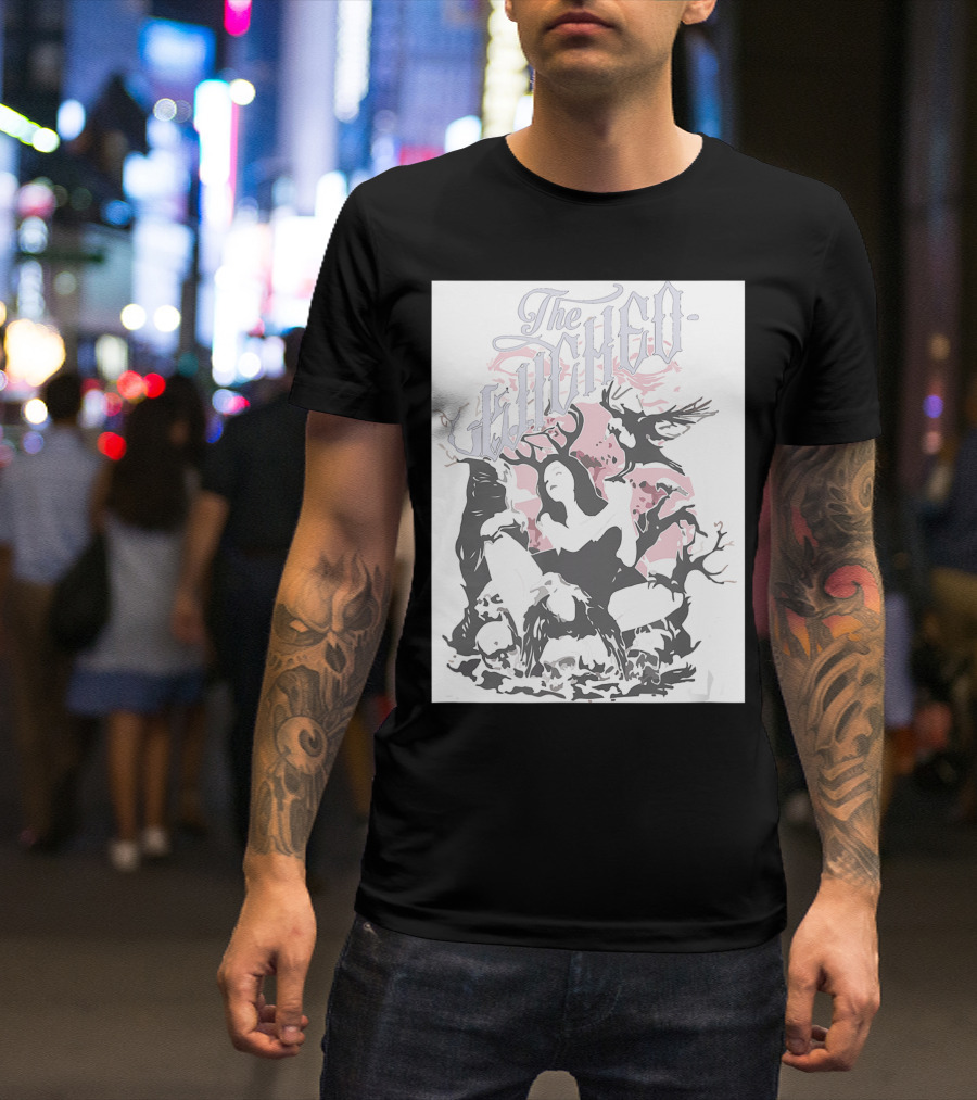 The Enchanted Witch In The Forest Ravens Skulls Dark Trees T-Shirt