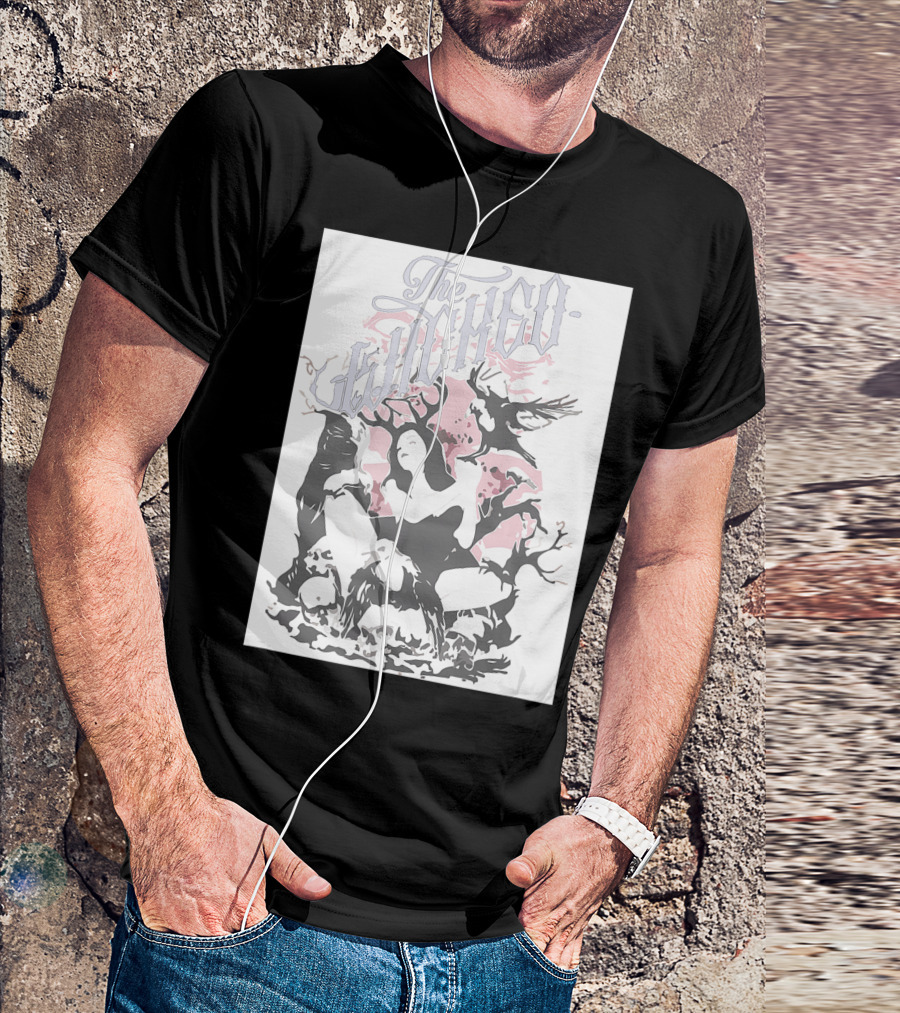 The Enchanted Witch In The Forest Ravens Skulls Dark Trees T-Shirt