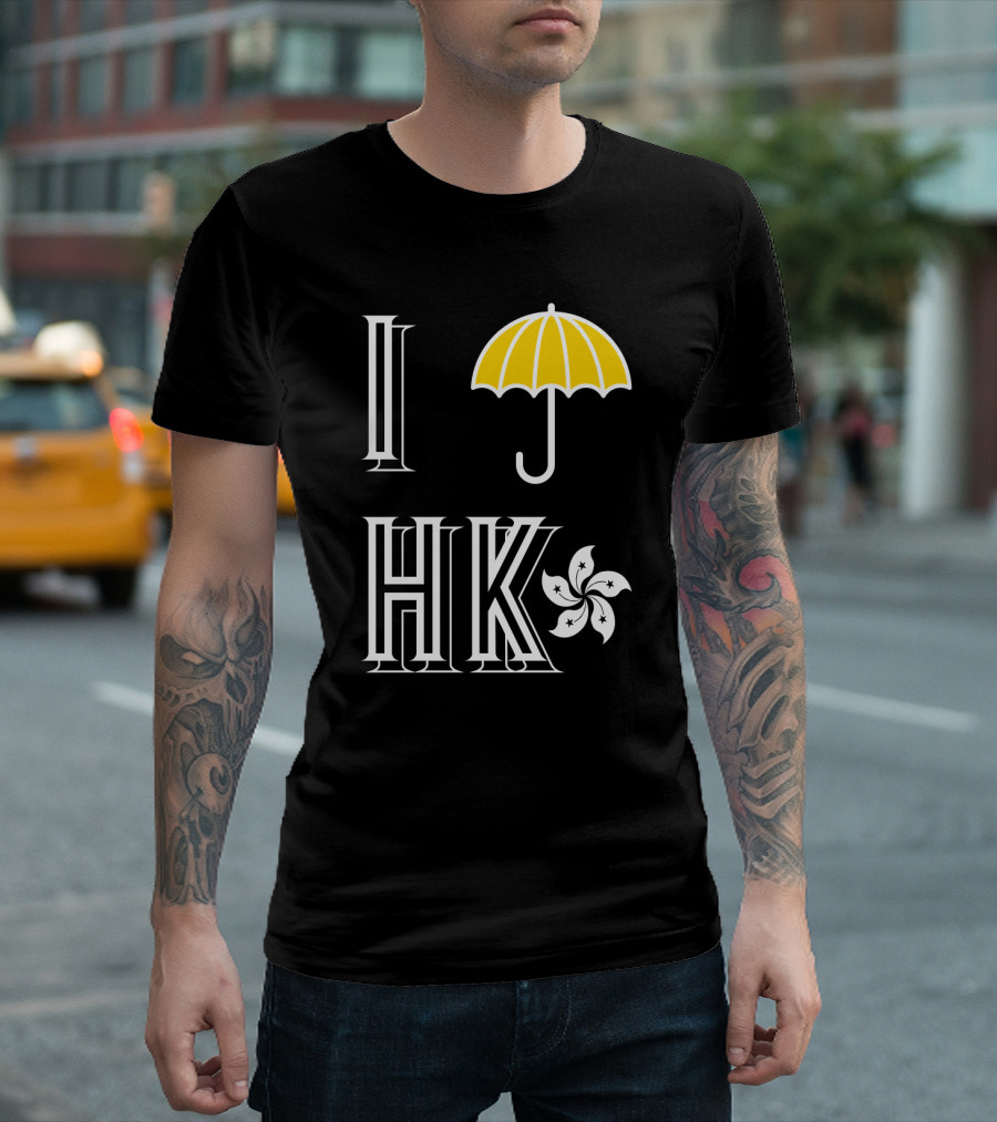 I Yellow Umbrella HK Hong Kong Flower T-Shirt