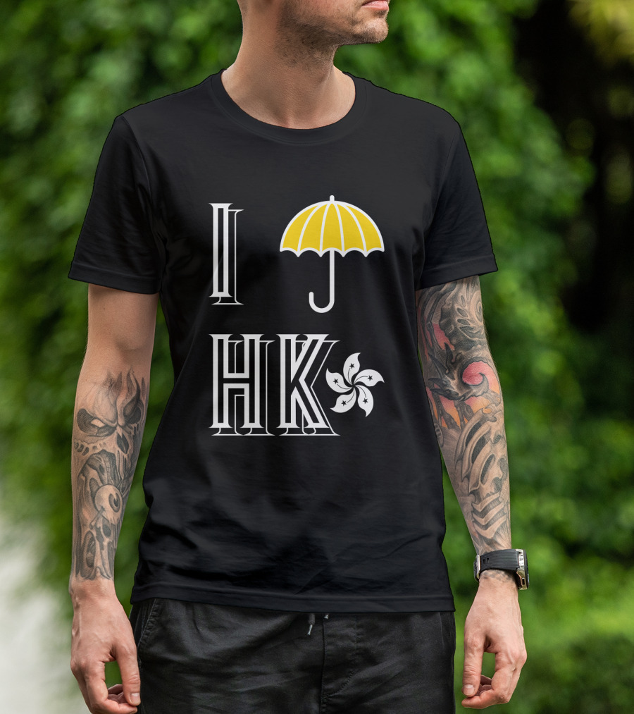 I Yellow Umbrella HK Hong Kong Flower T-Shirt