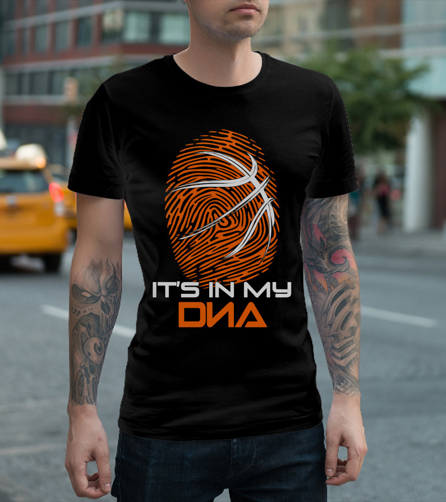 Basketball It's In My DNA Fingerprint Basketball Lines T-Shirt