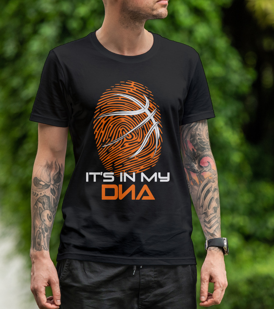 Basketball It's In My DNA Fingerprint Basketball Lines T-Shirt