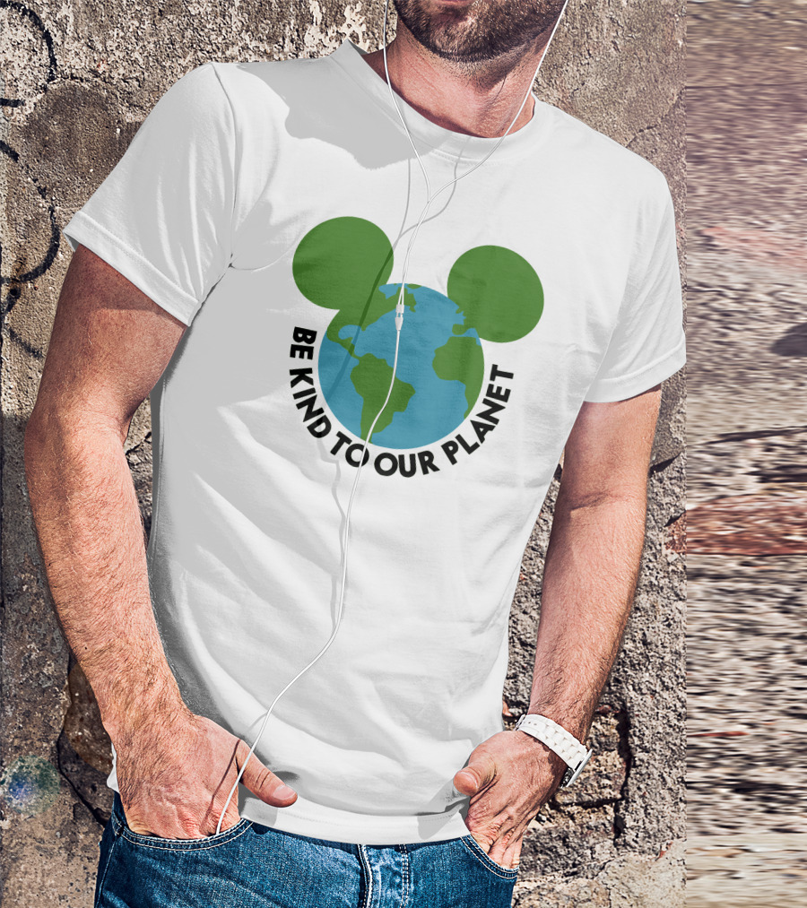 Be Kind To Our Planet Mouse Icon Earth Day T-Shirt