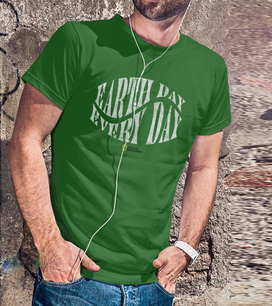 National Geographic Earth Day Every Day Environmental Awareness T-Shirt