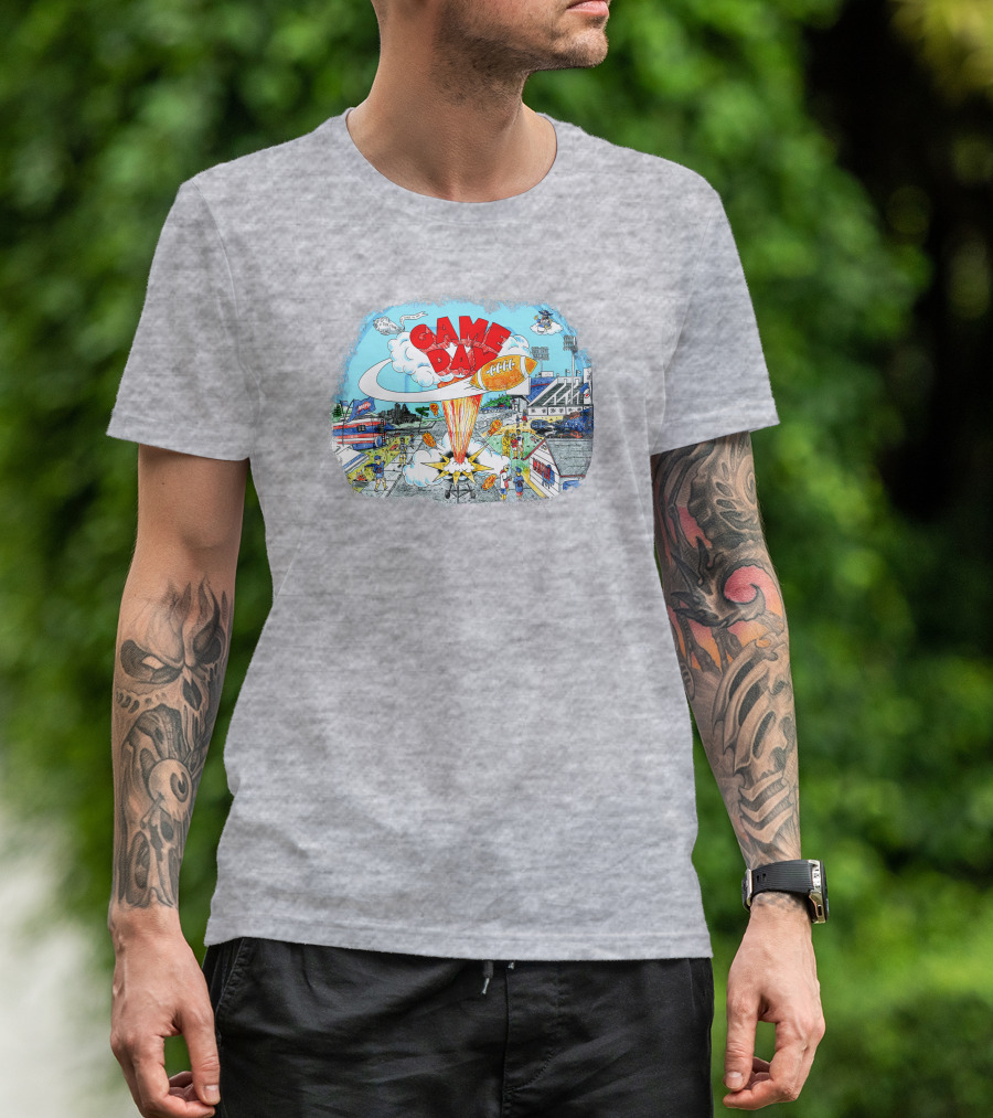 Game Day Welcome To Paradise Football Stadium Scene T-Shirt