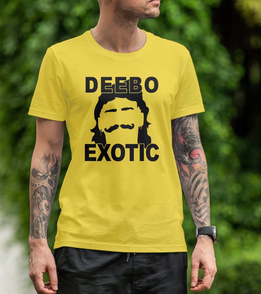DEEB0 EX0TIC Μullet Mustache T-Shirt