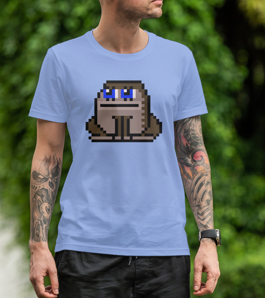 Sergito CrypToadz Pixel Art Frog With Blue Eyes T-Shirt