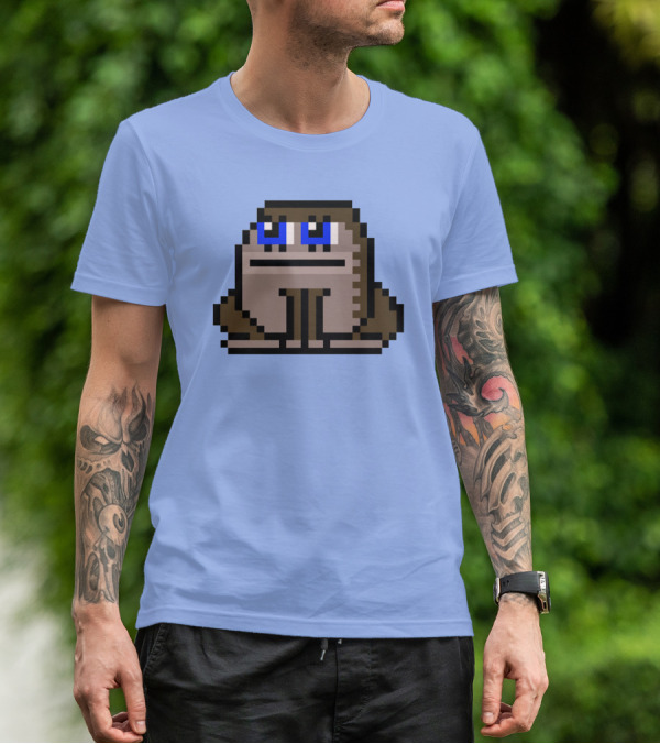 Sergito CrypToadz Pixel Art Frog With Blue Eyes T-Shirt
