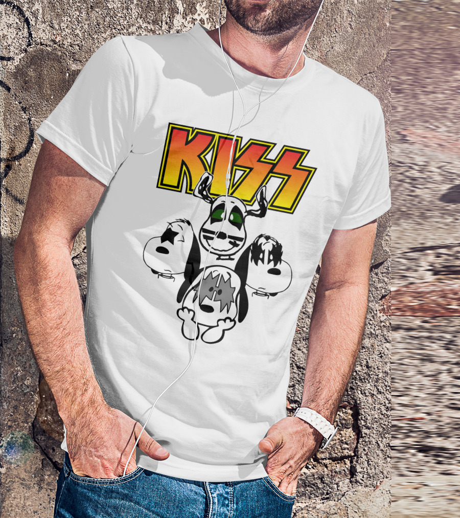 Kiss Band Snoopy Characters T-Shirt