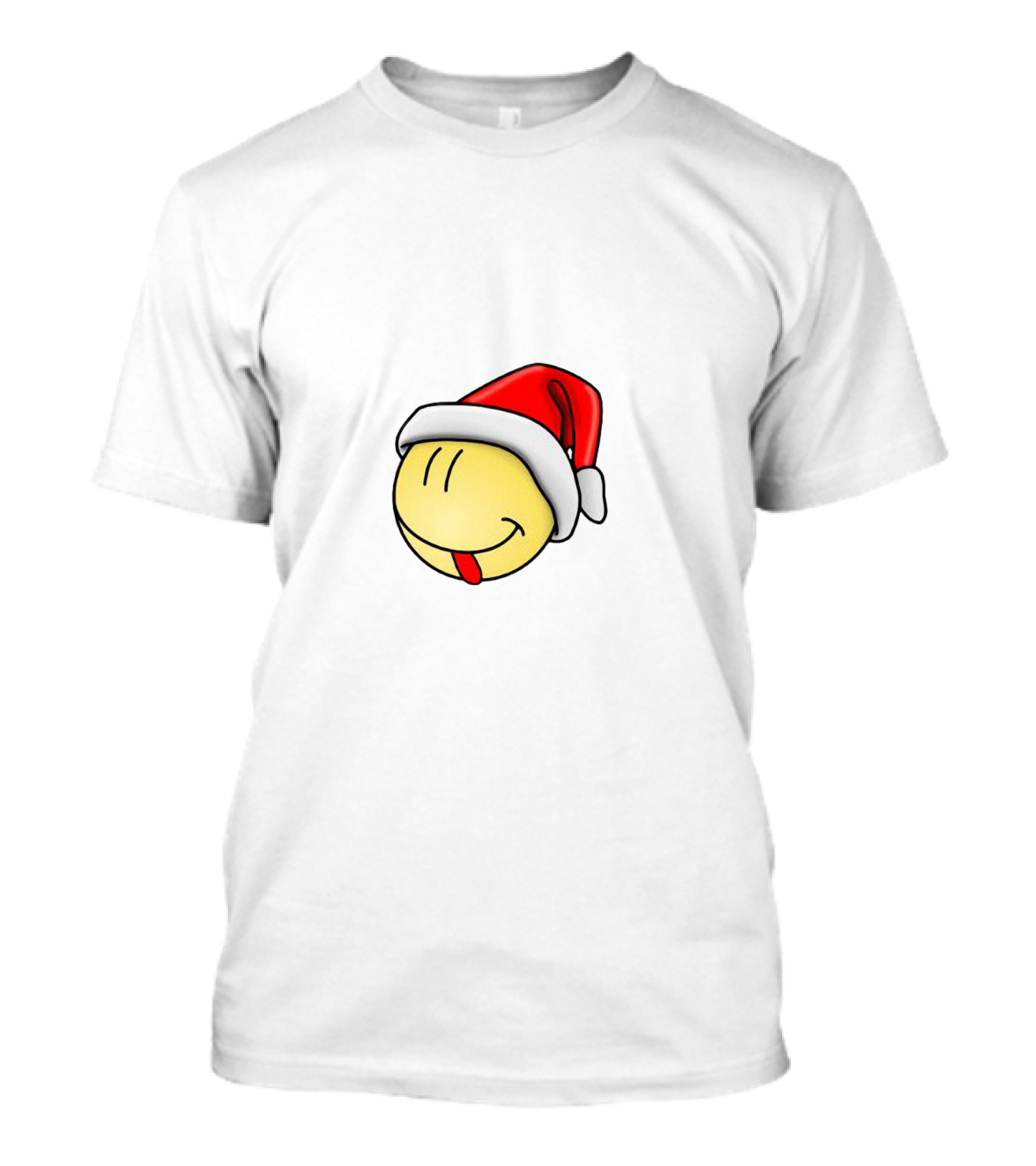 Christmas Smile Santa Hat Emoji T-Shirt