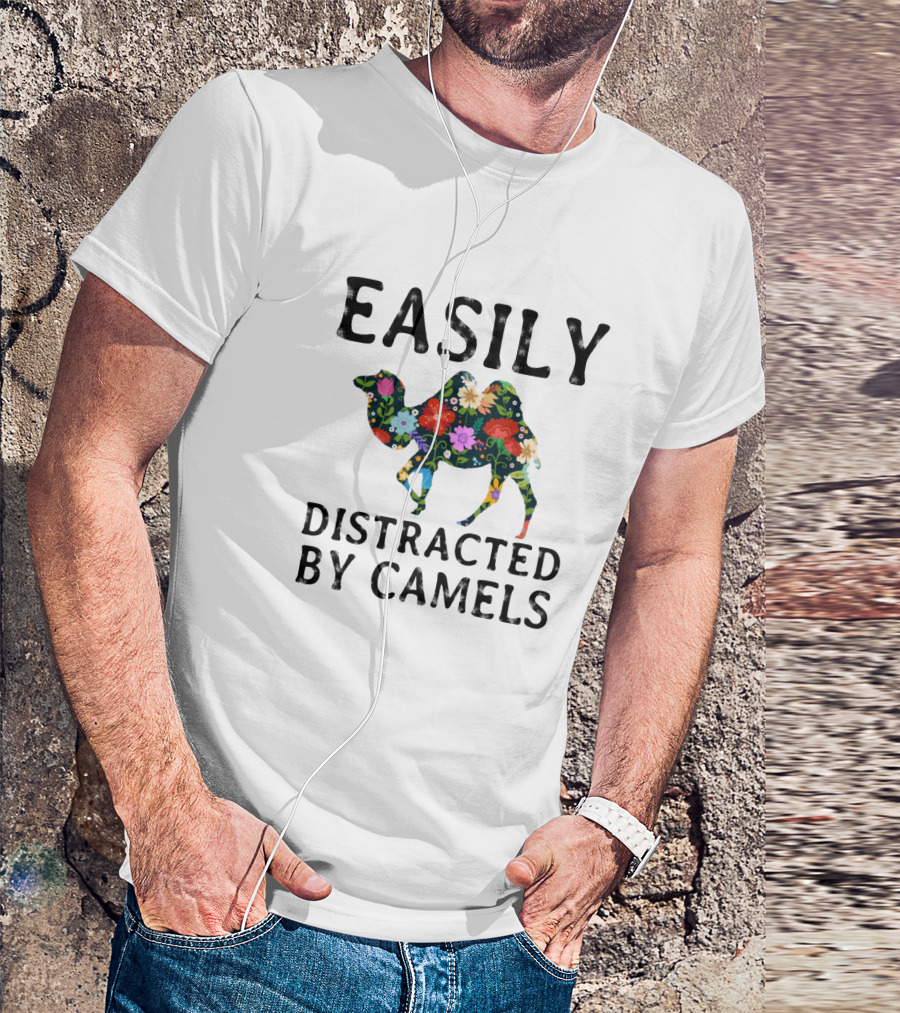 Easily Distracted By Camels Floral T-Shirt