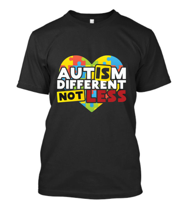 Autism Different Not Less Heart Puzzle T-Shirt