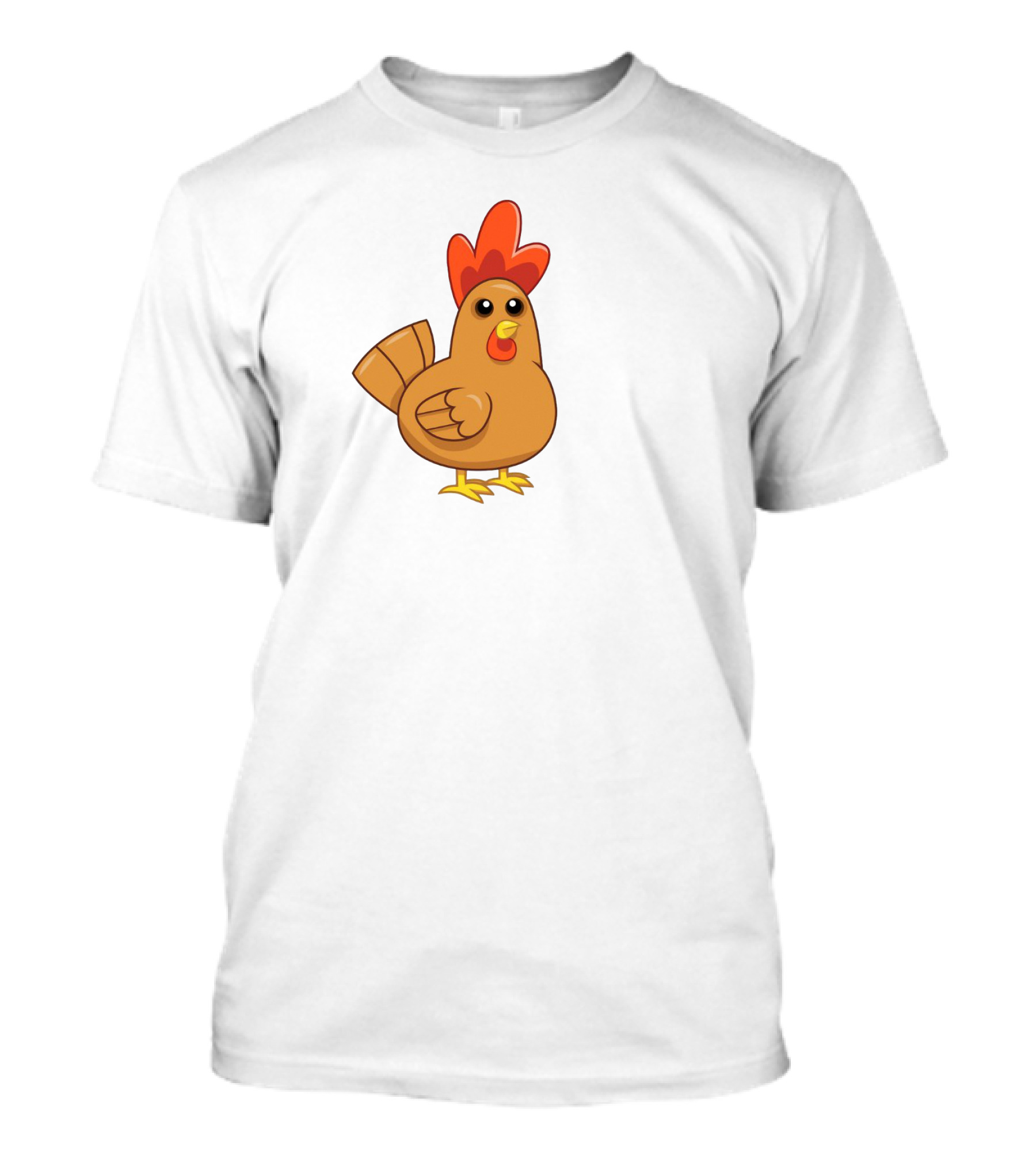 Brown Chicken Cartoon T-Shirt