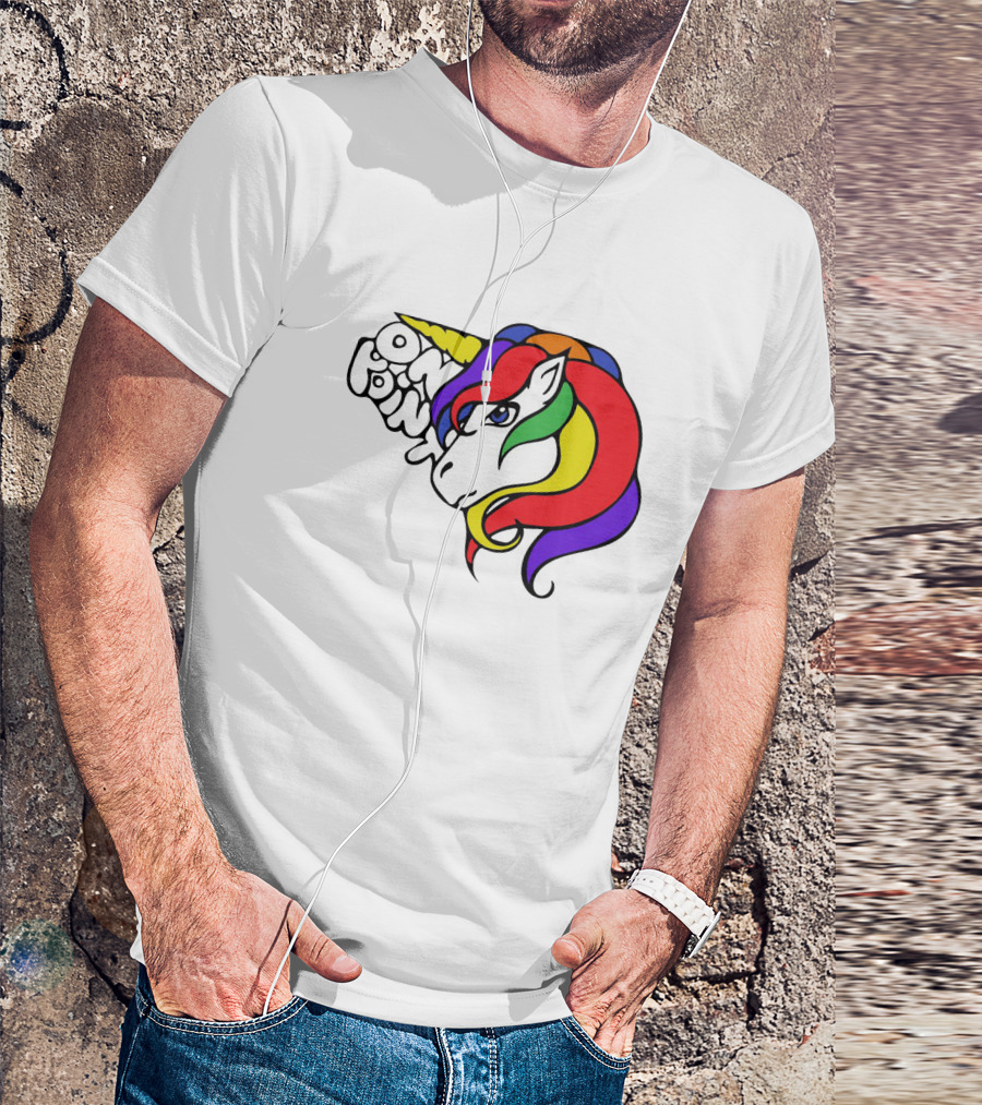 Rainbow Mane On Point Unicorn T-Shirt