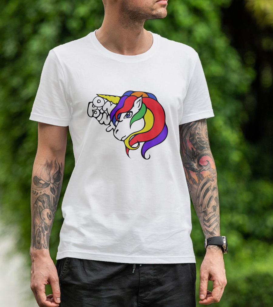 Rainbow Mane On Point Unicorn T-Shirt