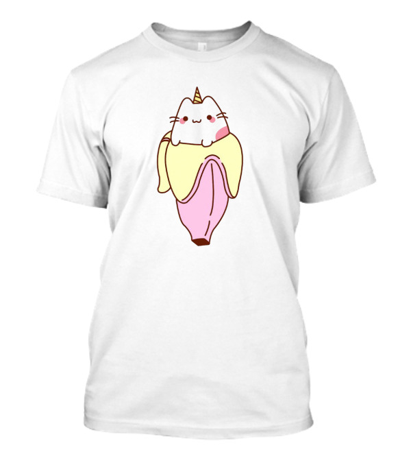 Pinky Banana Caticorn In Unicorn Costume Kawaii T-Shirt