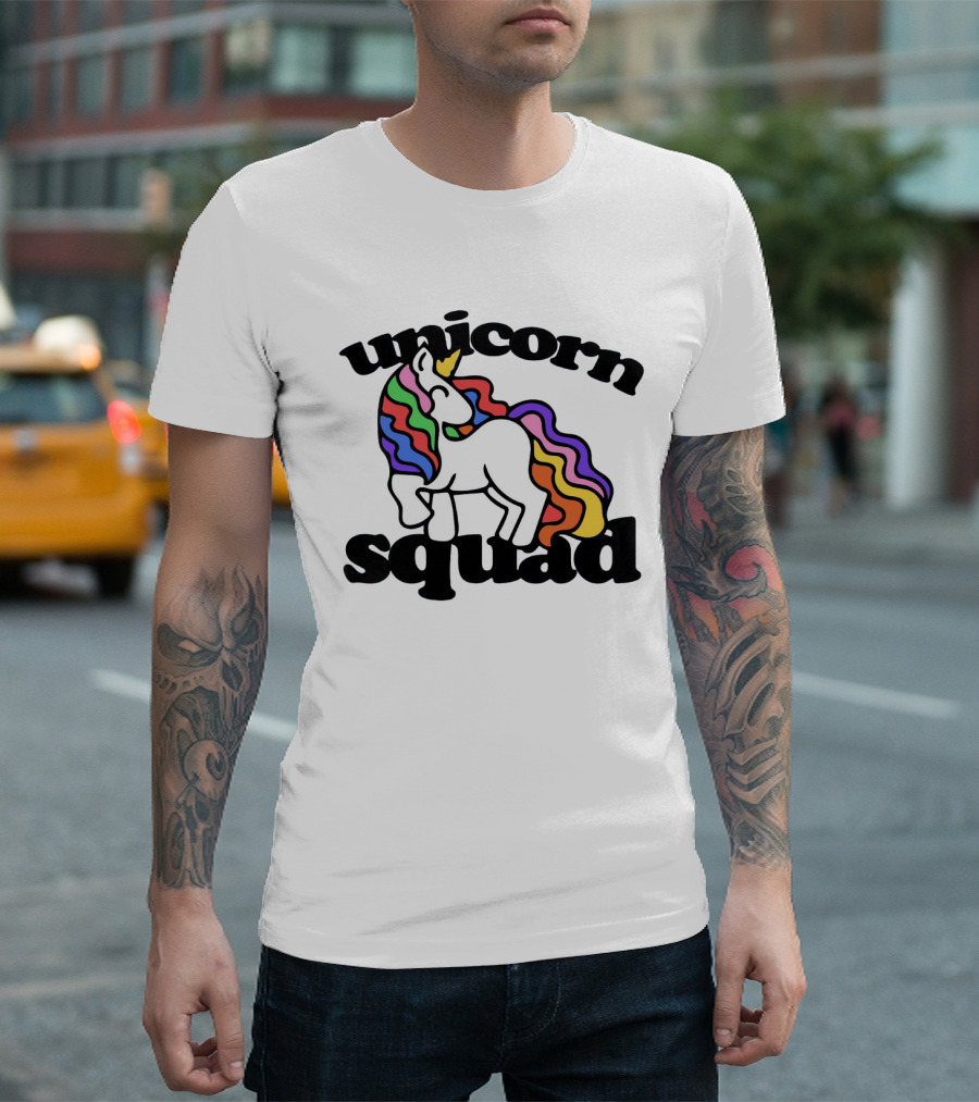 Colorful Unicorn Squad Vibrant Mane and Tail T-Shirt