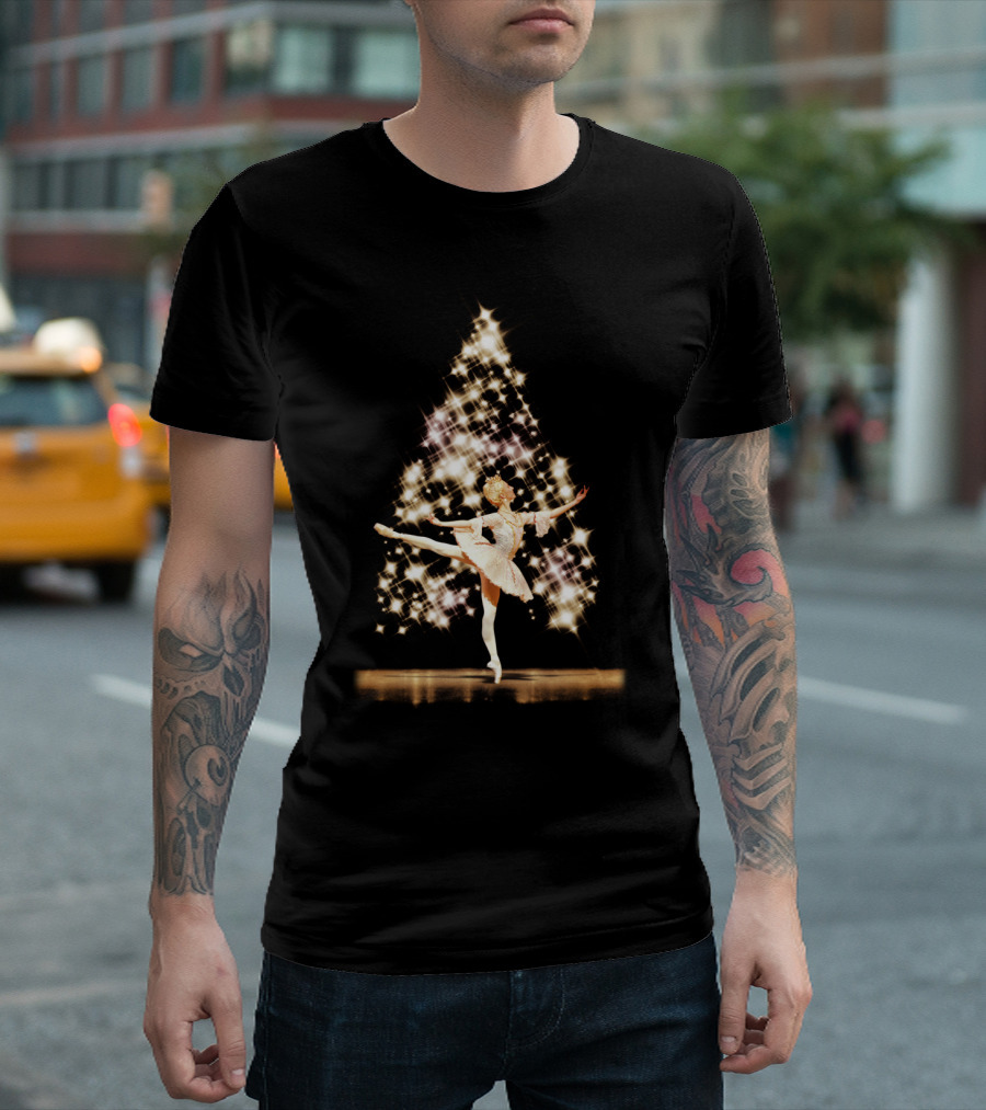 Ballet Dance Christmas Tree Sparkling Dancer Elegance T-Shirt