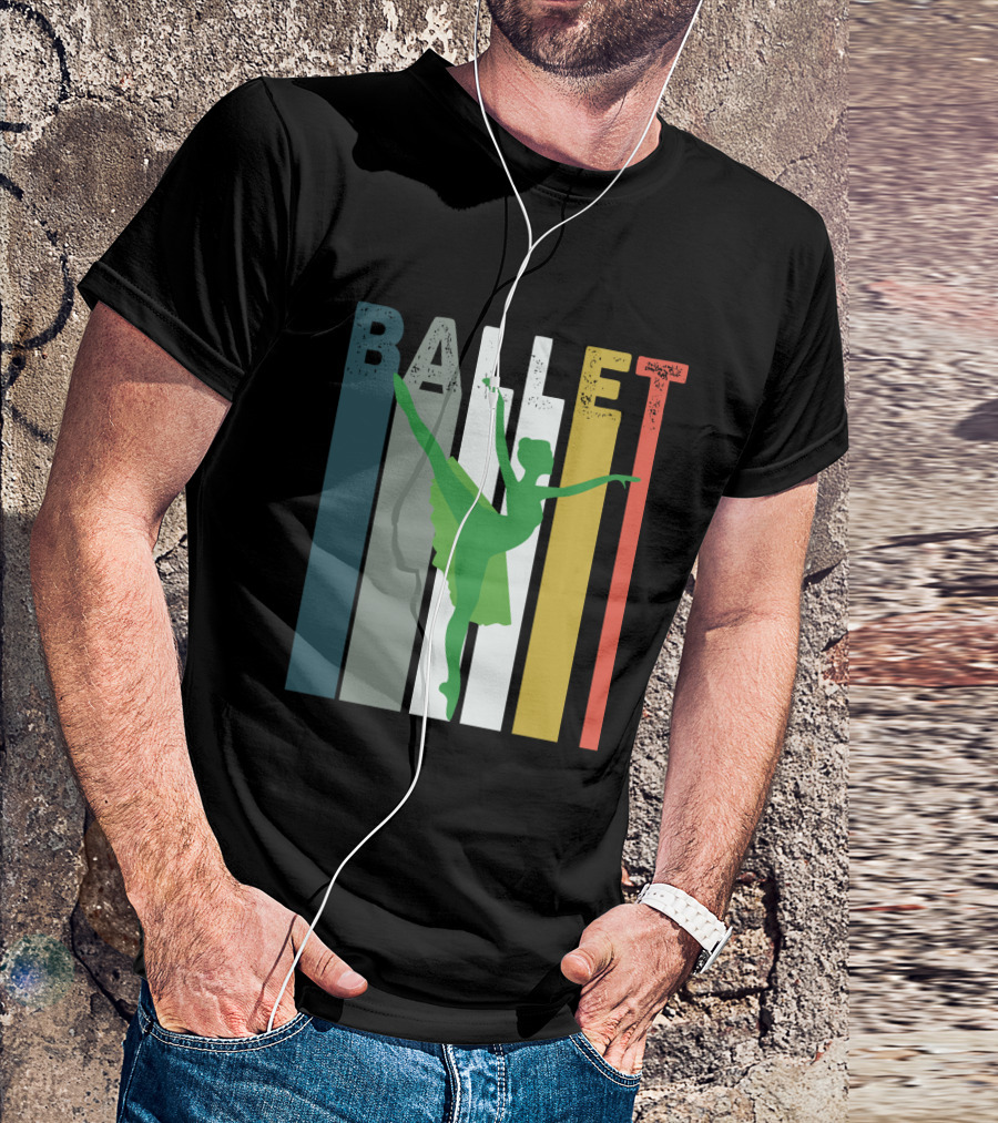 Ballet Dancer In Colorful Retro Irish-Inspired T-Shirt