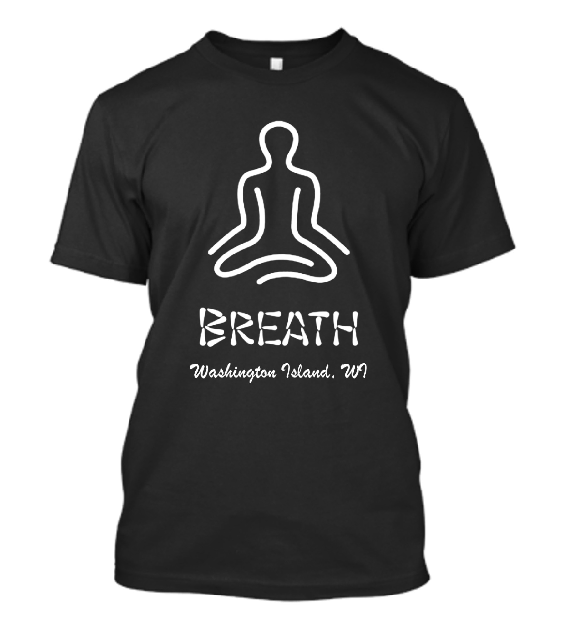 Breath Meditation Pose Washington Island WI T-Shirt