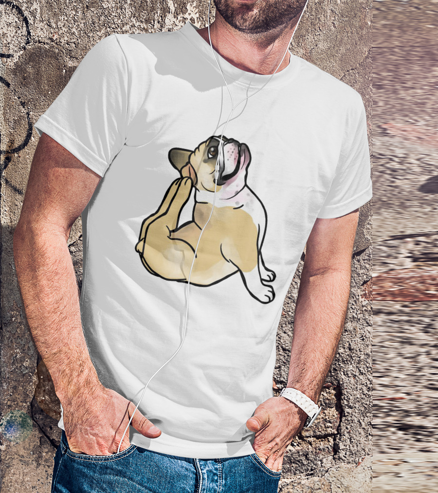 Bulldog Puppy Stretching In Full Cobra Pose T-Shirt