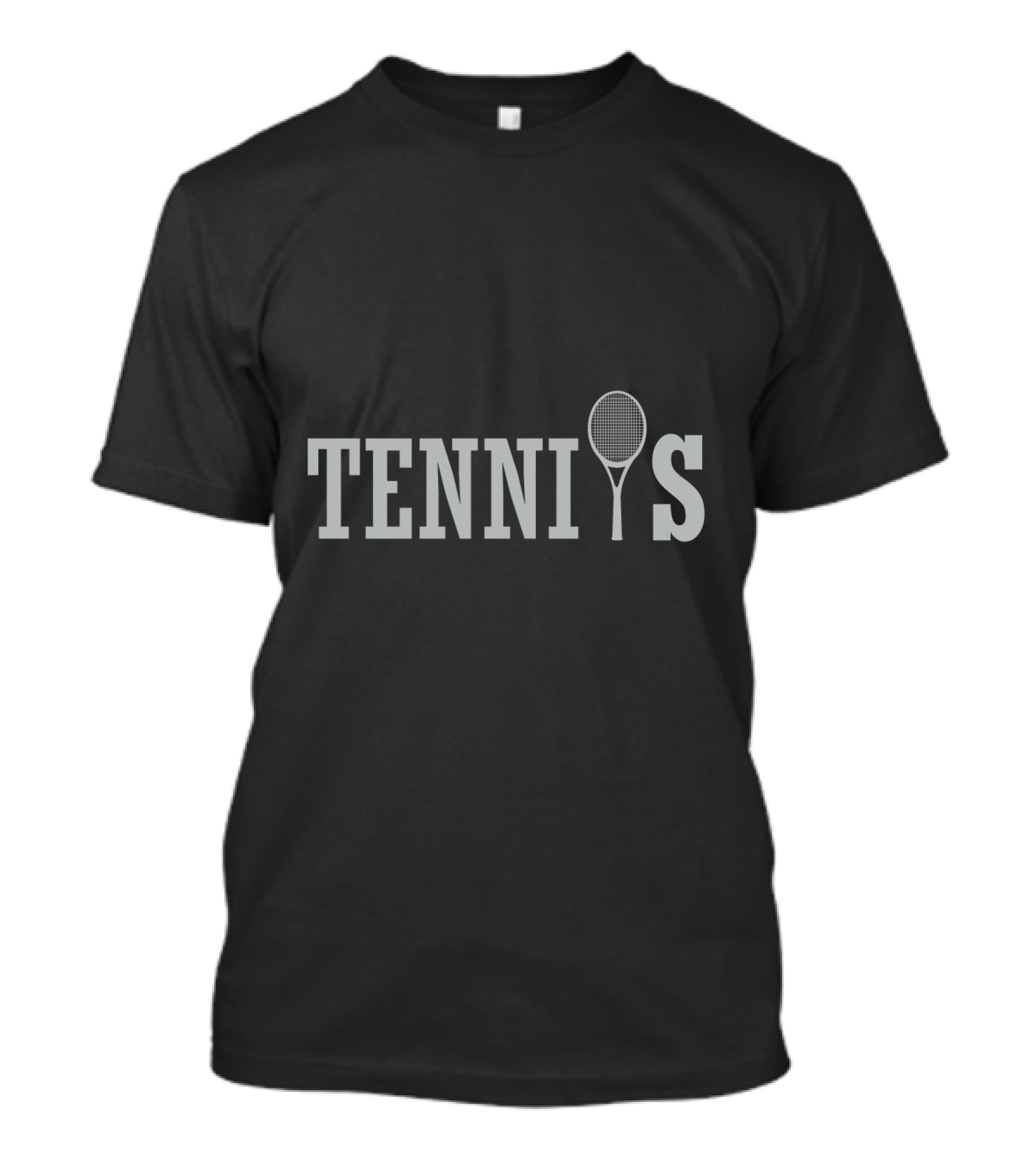 Tennis Racquet As Letter I In Creative Typography T-Shirt