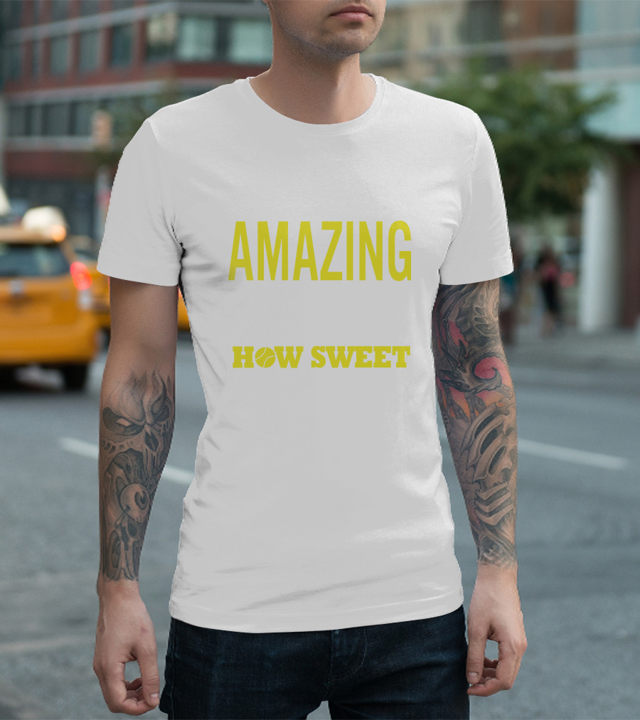Amazing Ace How Sweet the Sound Tennis Rackets and Ball T-Shirt