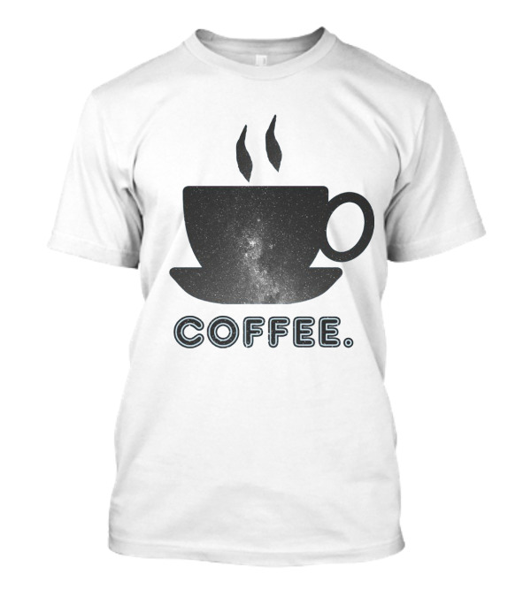 Coffee Cup With Starry Galaxy Design And Steam T-Shirt