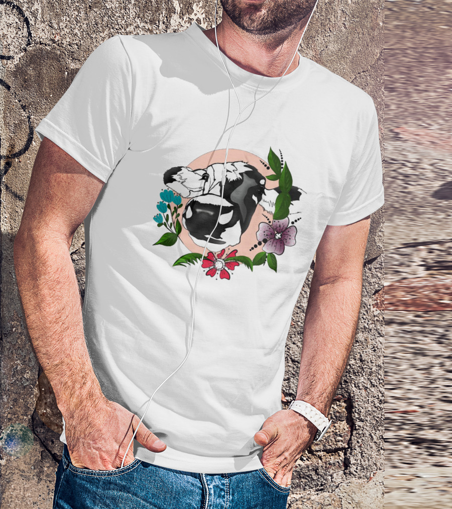 Cows Make Me Happy Humans Make My Head Hurt Floral Cow T-Shirt