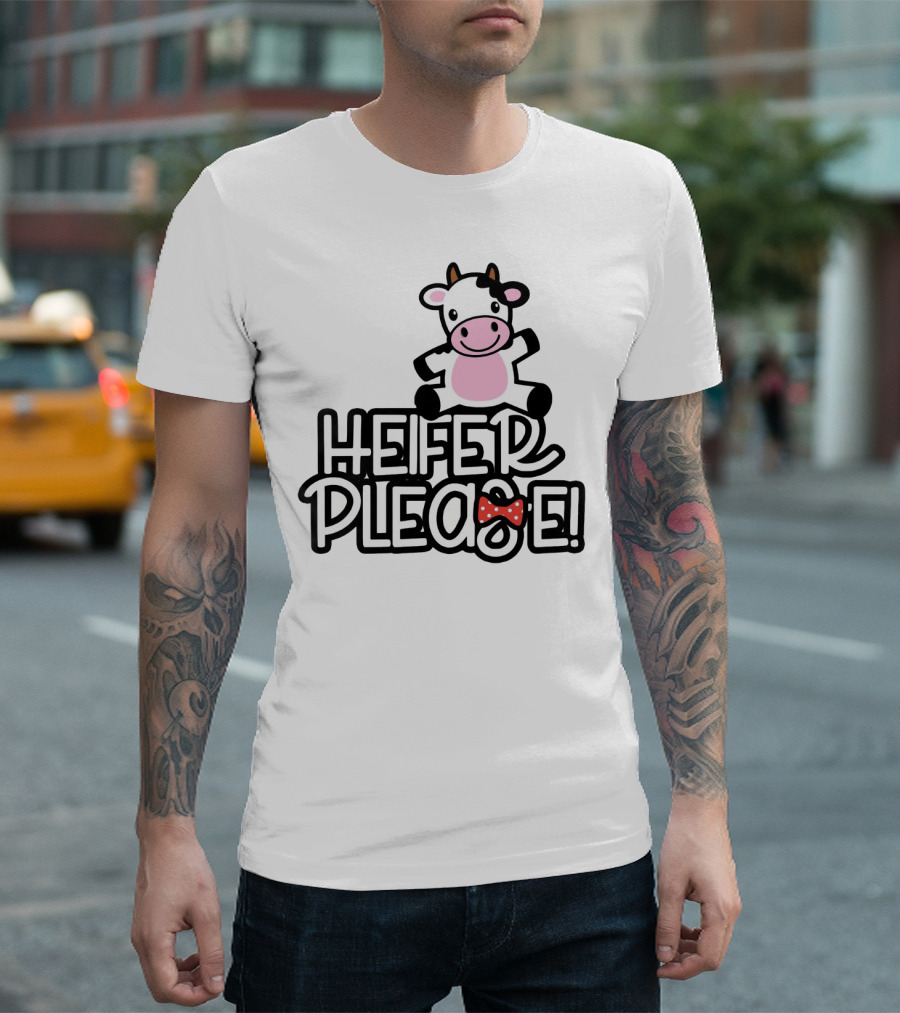 Heifer Please Funny Cow Cattle Red Bandana Cute Farm T-Shirt