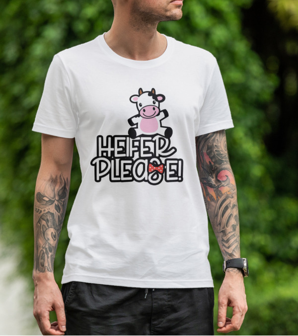 Heifer Please Funny Cow Cattle Red Bandana Cute Farm T-Shirt