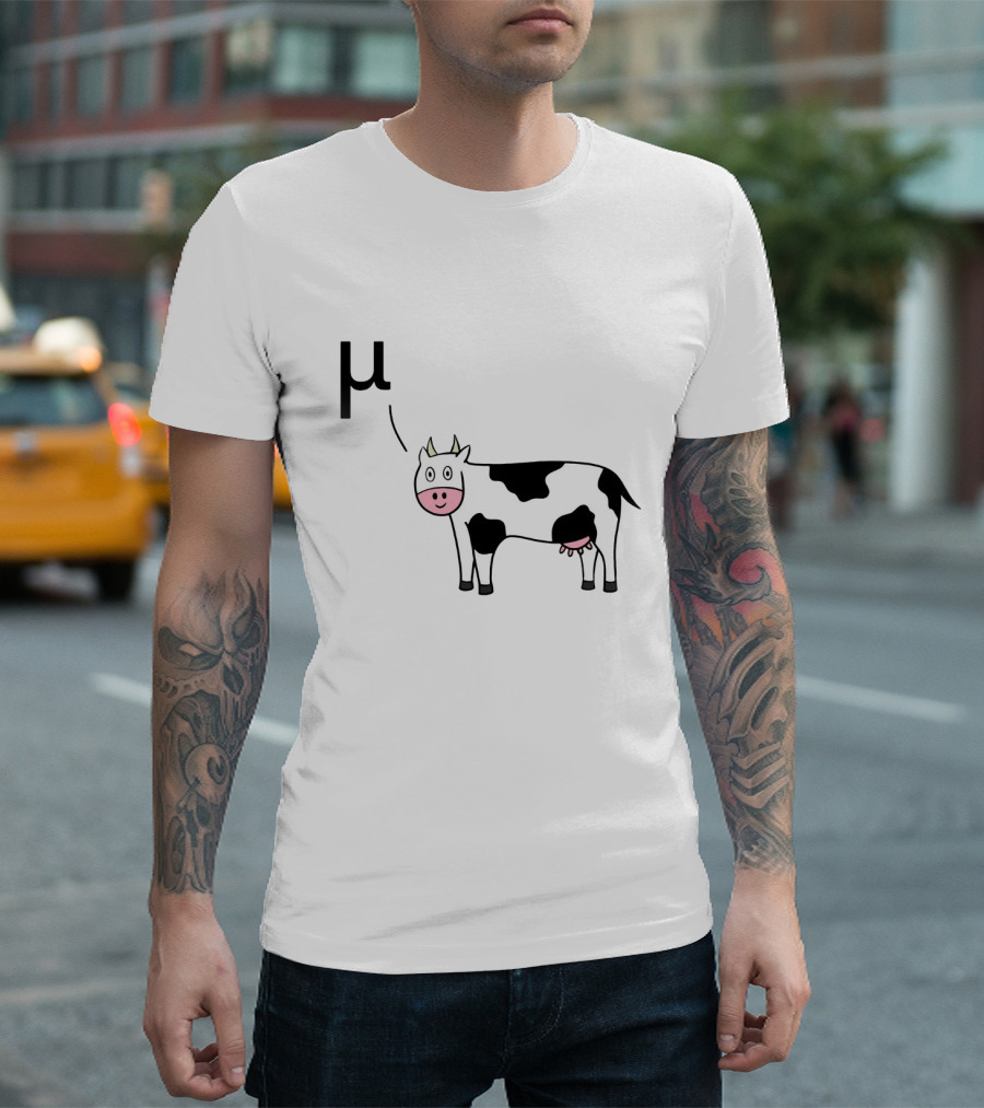 Physics Cow Mu Symbol Expression T-Shirt