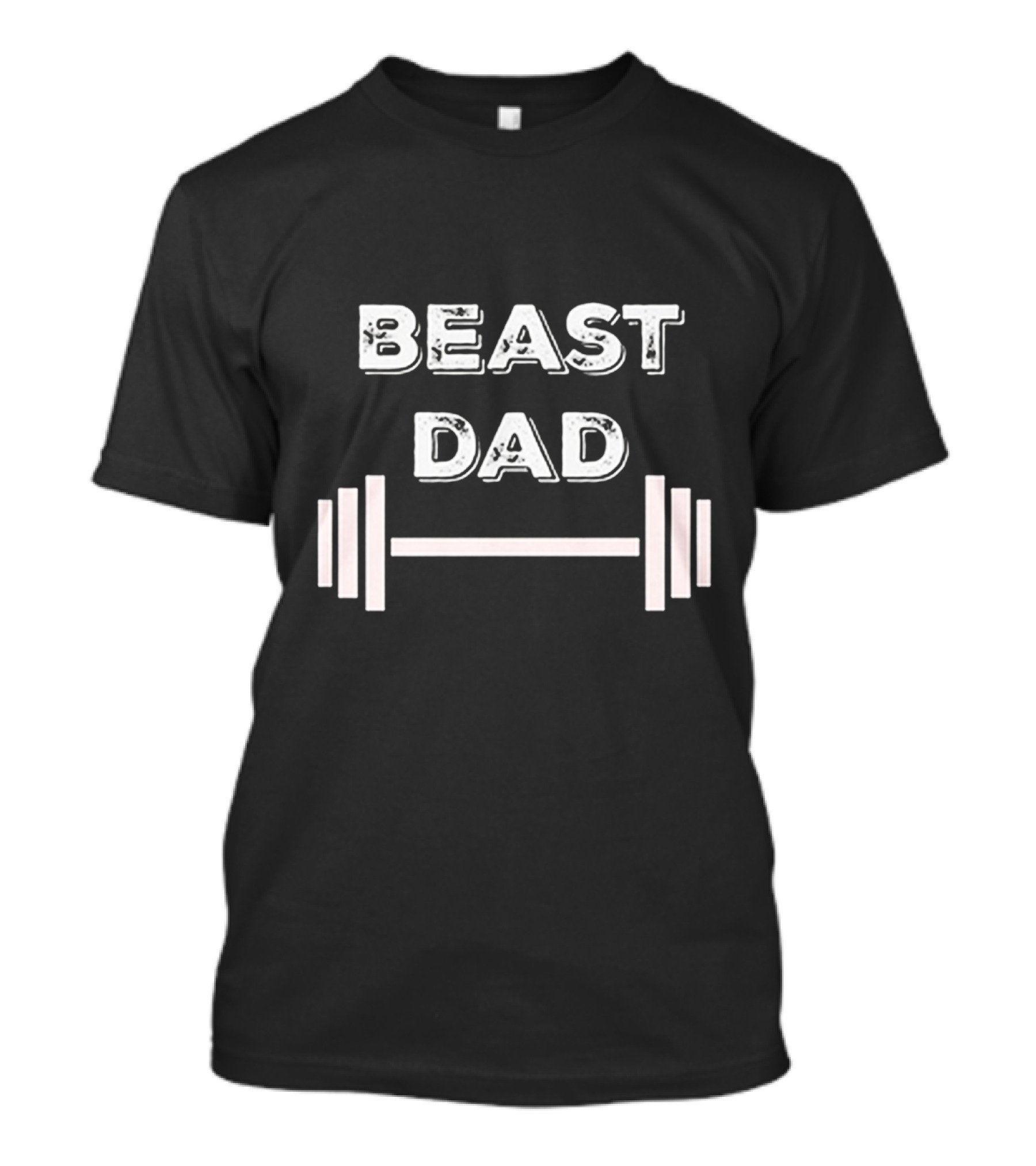 BEAST DAD Weightlifting Fitness Barbell T-Shirt