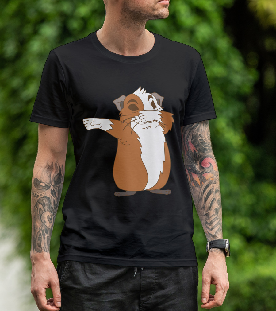 Guinea Pig Dabbing Pose Brown And White Animal Dance Move T-Shirt