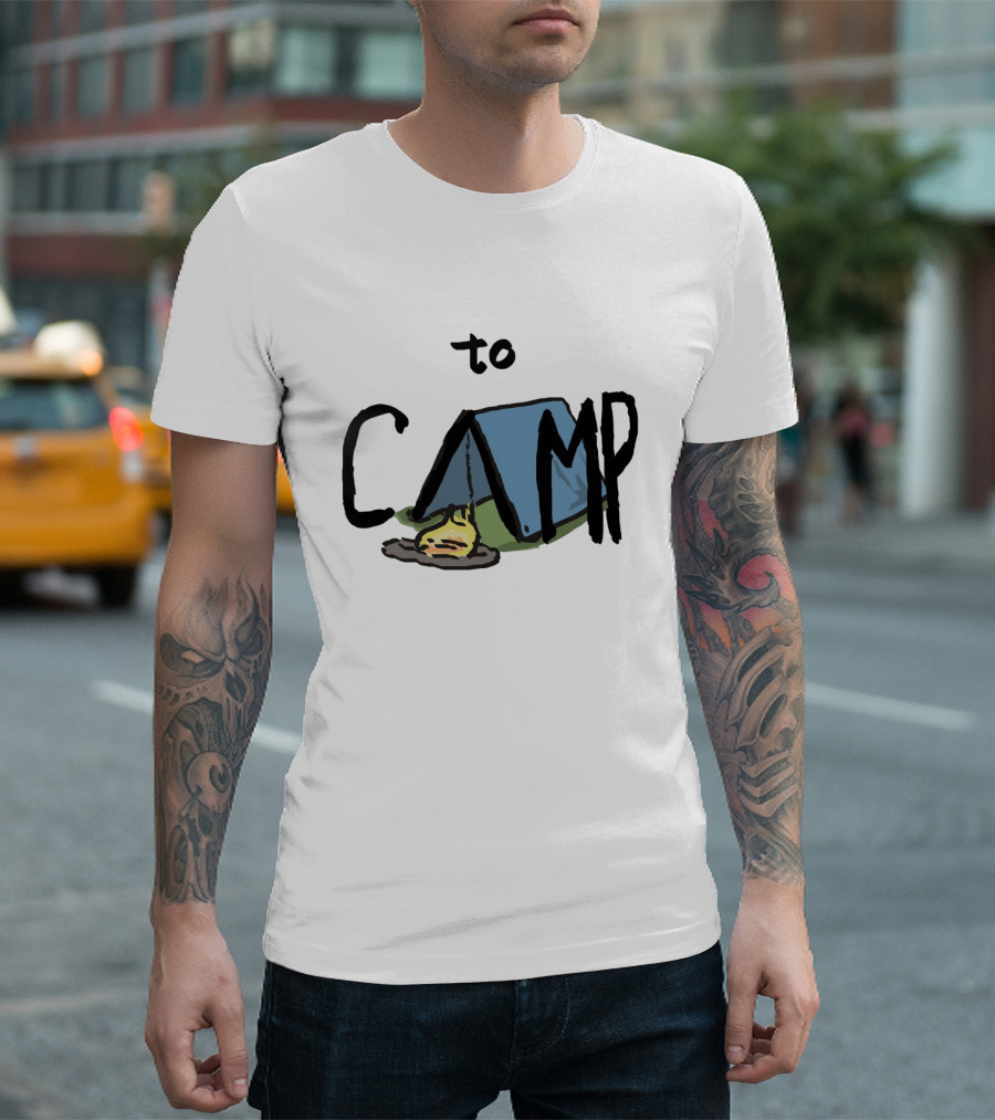 To Camp with Tent and Campfire T-Shirt