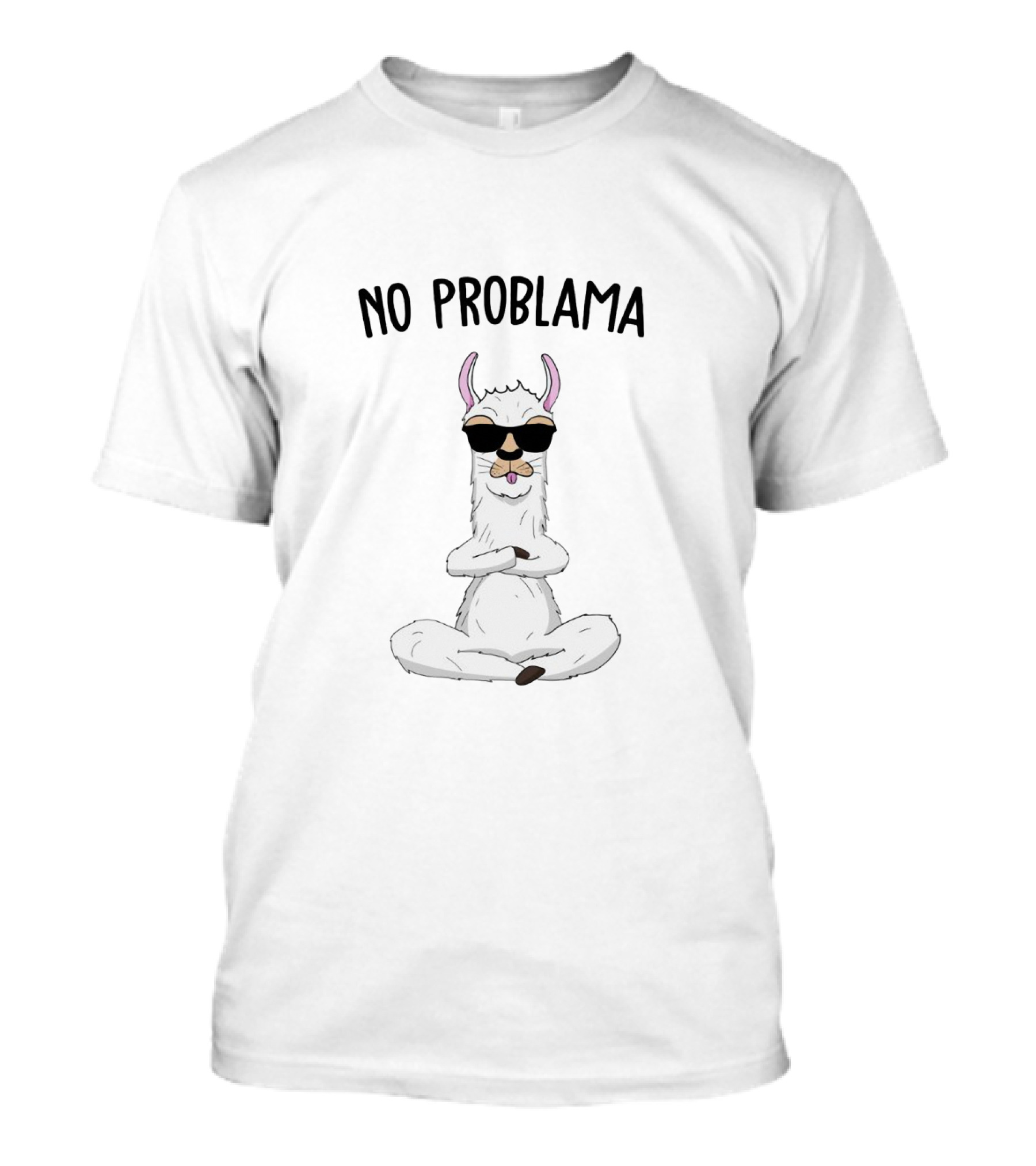 No Problama Sunglasses Wearing Chill Llama T-Shirt