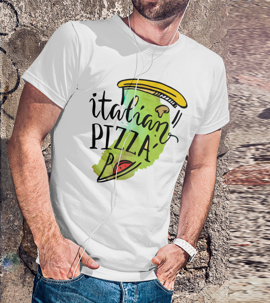 Italian Pizza Slice With Cheese And Pepperoni T-Shirt