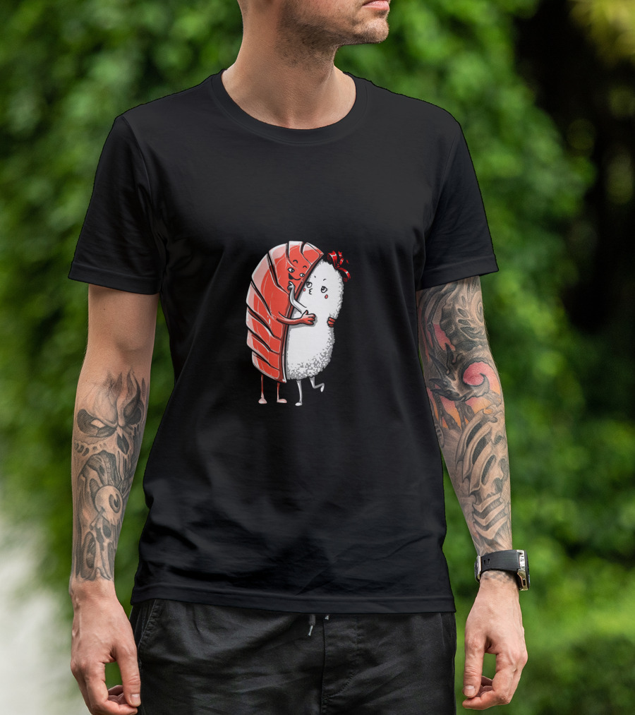 Kawaii Japanese Sushi Hug Cute Food T-Shirt