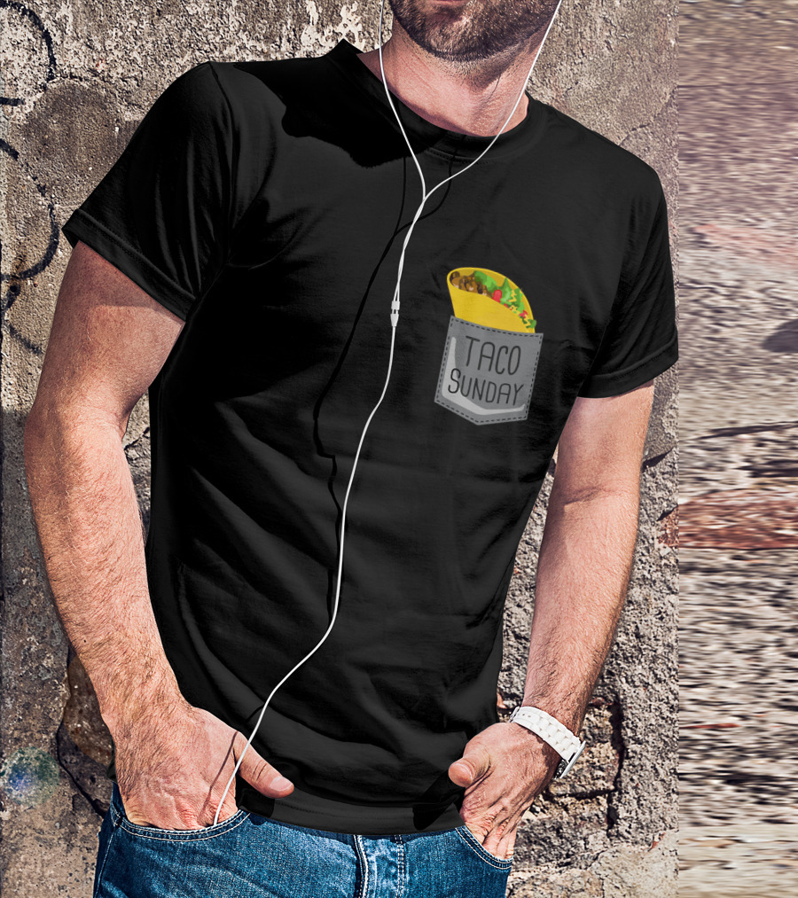 Taco Sunday In Pocket T-Shirt