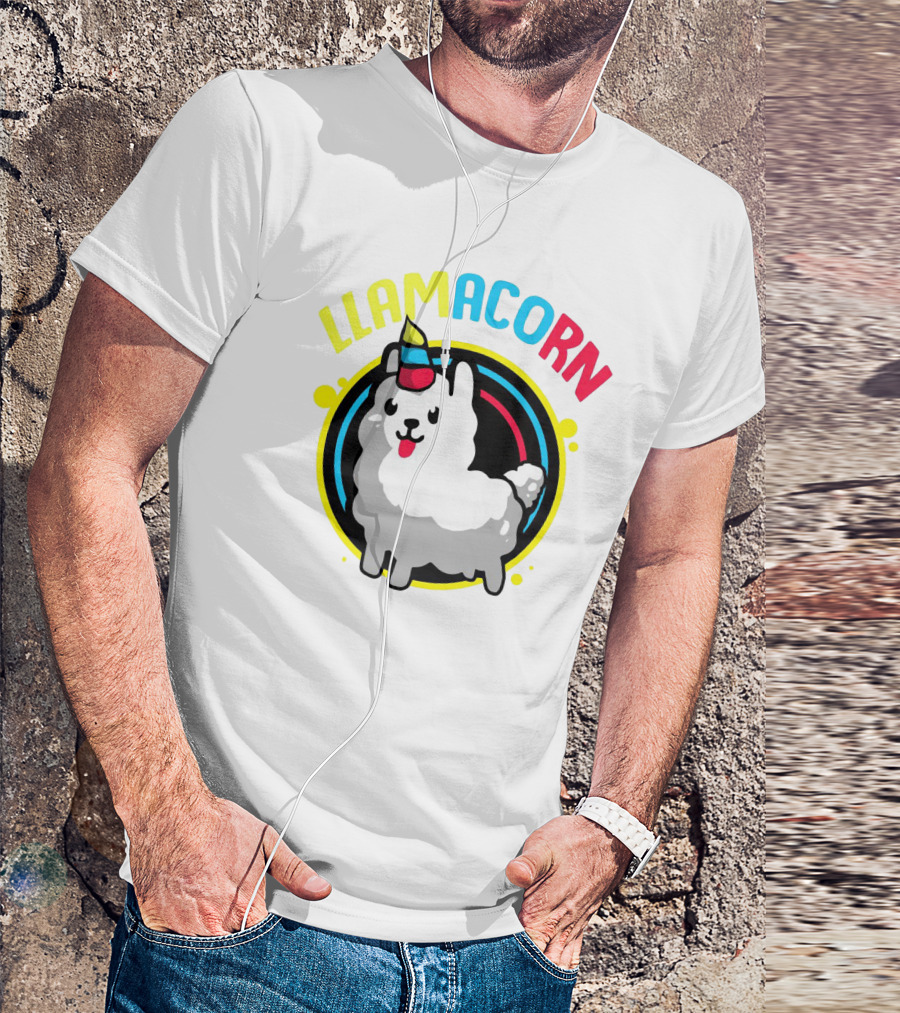 Llamacorn Llama Drama Rainbow Alpaca America T-Shirt