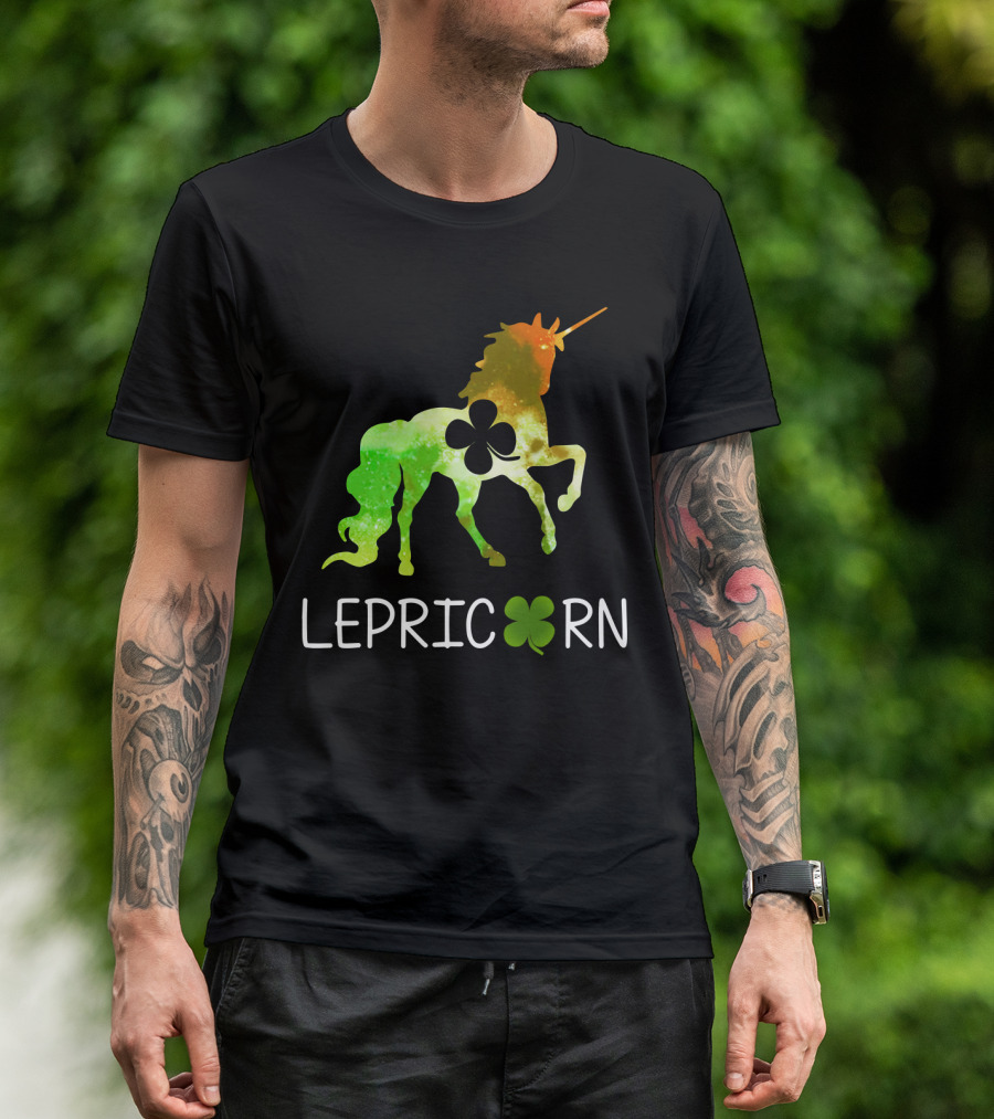 Lepricorn Shamrock Unicorn Leprechaun St. Patrick's Day T-Shirt